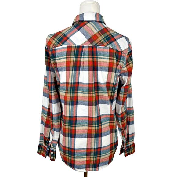 J.Crew Women's SM Plaid Light Flannel Long Sleeve Button Down Shirt Gorp - Picture 3 of 10